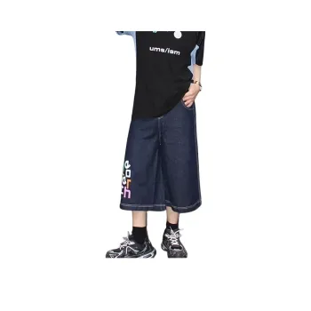 NEAR HERE Denim Shorts Unisex Blue