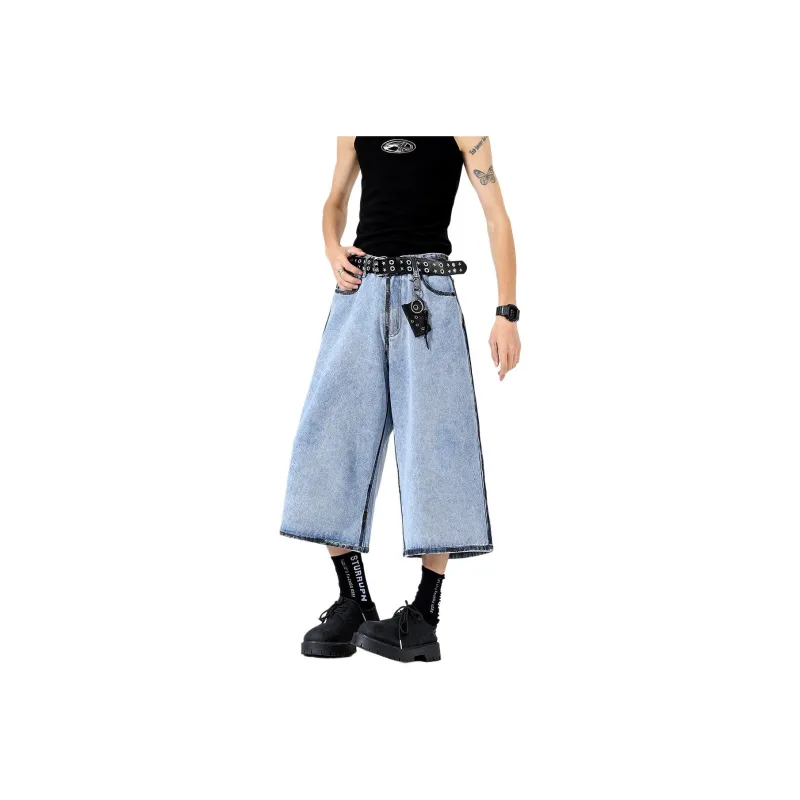 Evil Lions Denim Shorts Unisex-5