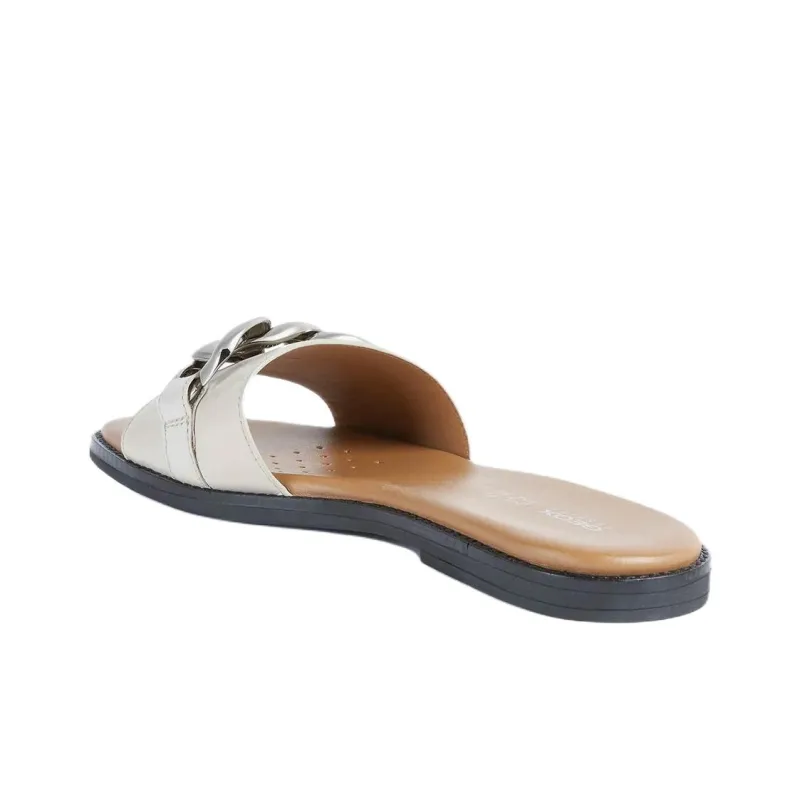 GEOX Naileen Abrasion Resistant Slide Slippers Women's White-2
