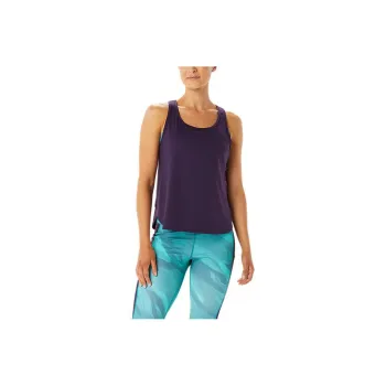 Asics Side Slit Sleeveless Top Tank Tops Women's Purple