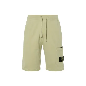 STONE ISLAND 64651 Cotton Fleece Garment Dyed Shorts