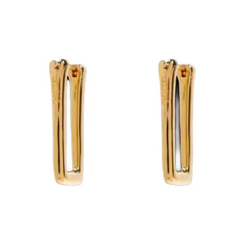 JIL SANDER Rectangular Hoop Earrings