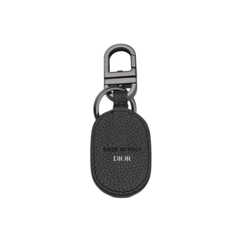DIOR Brass Keychains Unisex Black-1