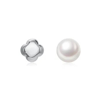 CLORIS YING Shell Pearl Stud Earrings Women's