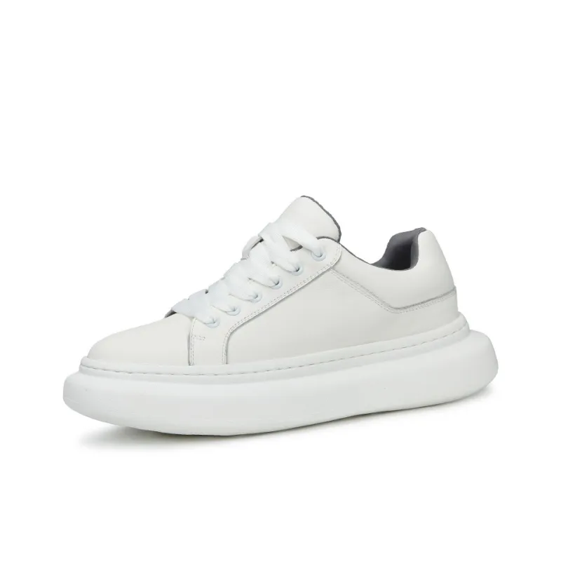 Devanro Wear resistant, Lightweight, Breathable, And Non slip. Low Top Skateboard Shoes Men's White-0