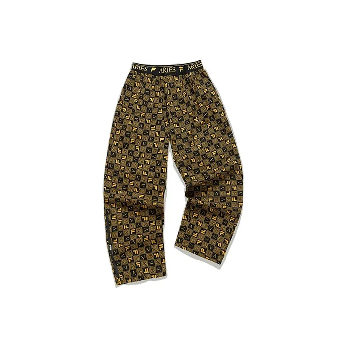 FILA FUSION ARIES Collaboration Collection Knitted Sweatpants Unisex Pitch Black-0