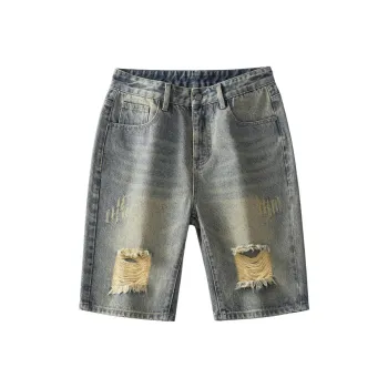 JUCY JUDY Denim Shorts Unisex Yellow Mud Blue