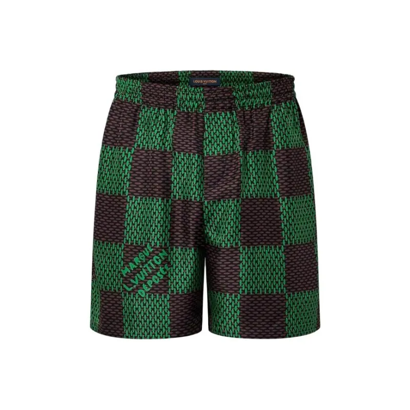 LOUIS VUITTON Damier Silk Shorts-0