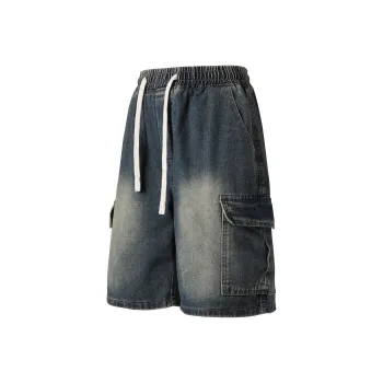 Ghost Mask Denim Shorts Unisex
