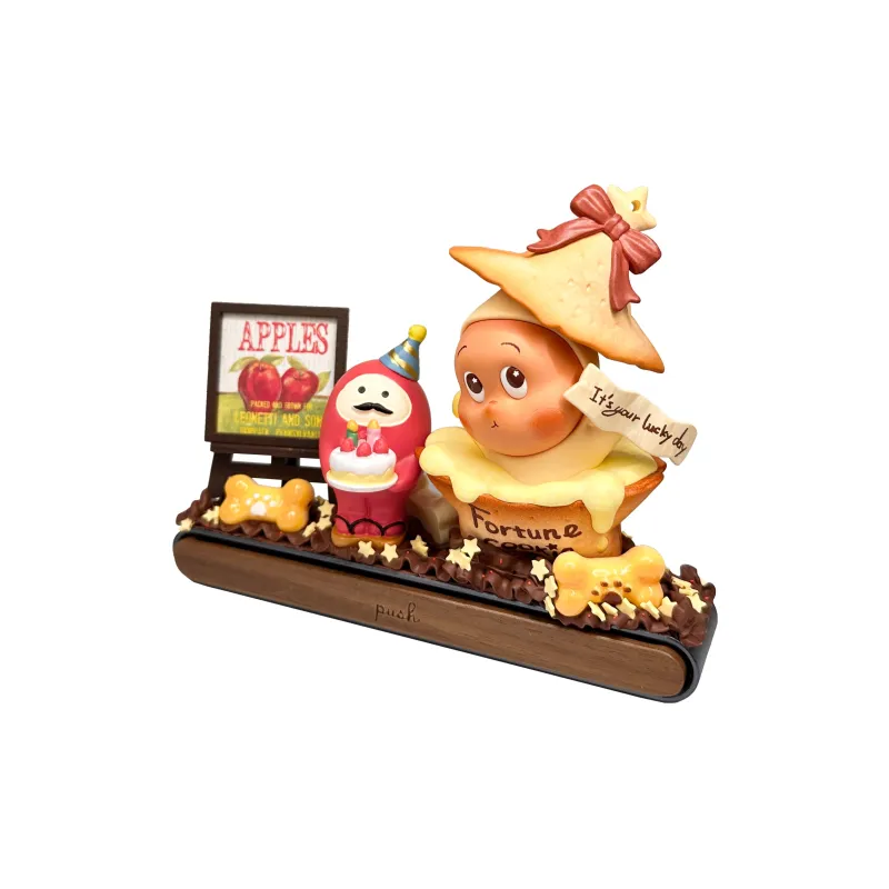 [Modified Doll] POP MART From Stars Collection Car Parking Sign, Small Lucky, Brown Hang Tag Box 11cm-1