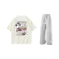 Clothing Sets (Cream+Gray Straight Fit Pants)