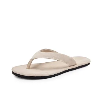 Voguhomme Abrasion Resistant Slip Resistant Flip Flops Men's Apricot