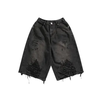 Extreme Turbo Denim Shorts Unisex Black