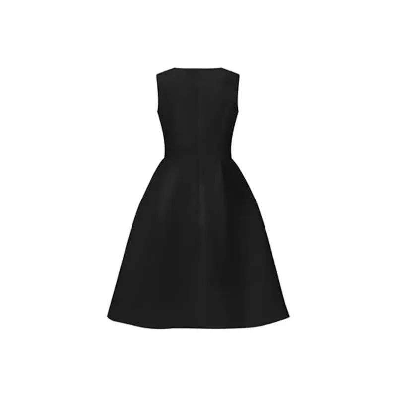 Essential For A Cool Summer Sleeveless Dress Women's Black-1