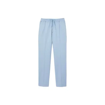Sandro Mavi Belden Bağlamalı Düz Kesim Pantolon Casual Pants Men's Blue