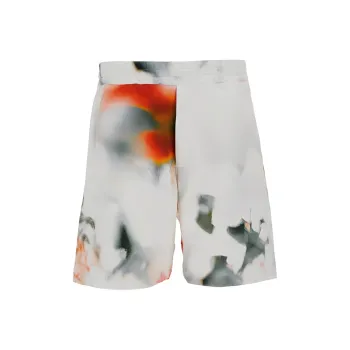 Alexander McQueen Tie Dyed Logo Embroidered Bermuda Shorts