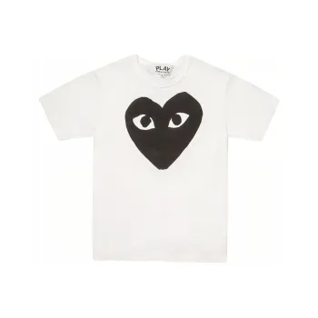 Comme Des Garcons Play Black Heart T shirt White