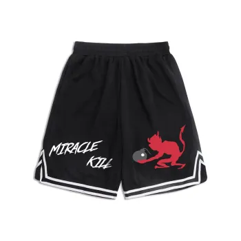 MIRACLE KILL Loose Fit Shorts Unisex Black
