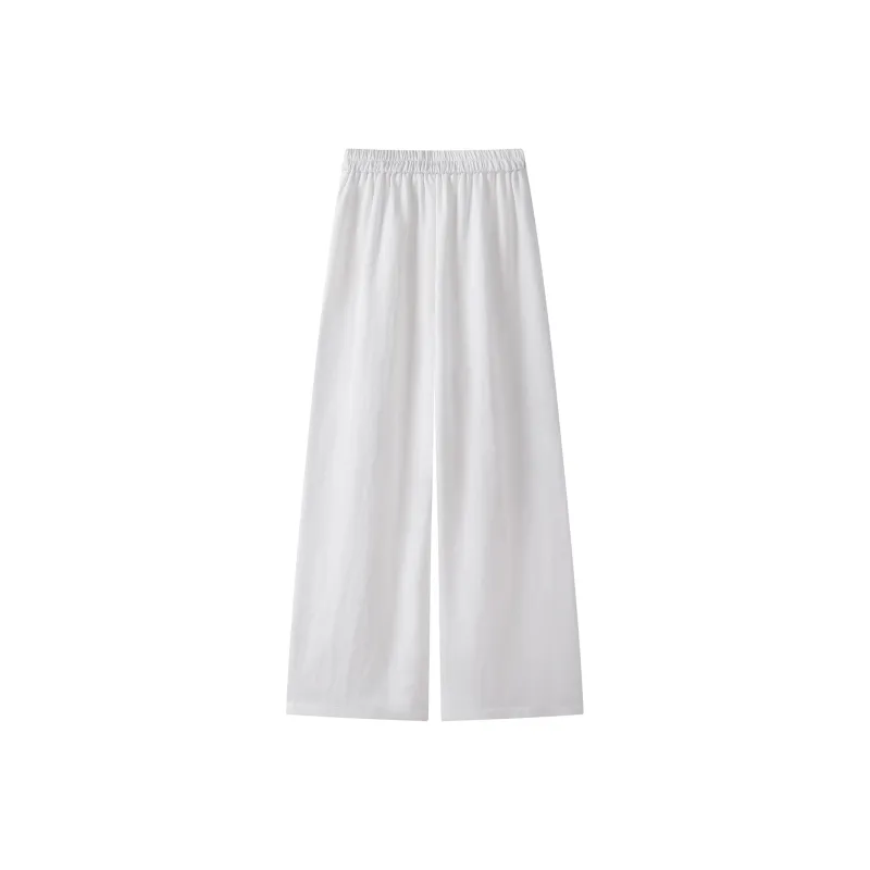 ABBY GODDESS Casual Pants Women's White-1