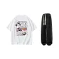 Clothing Sets (White+Black Cuffed Pants)