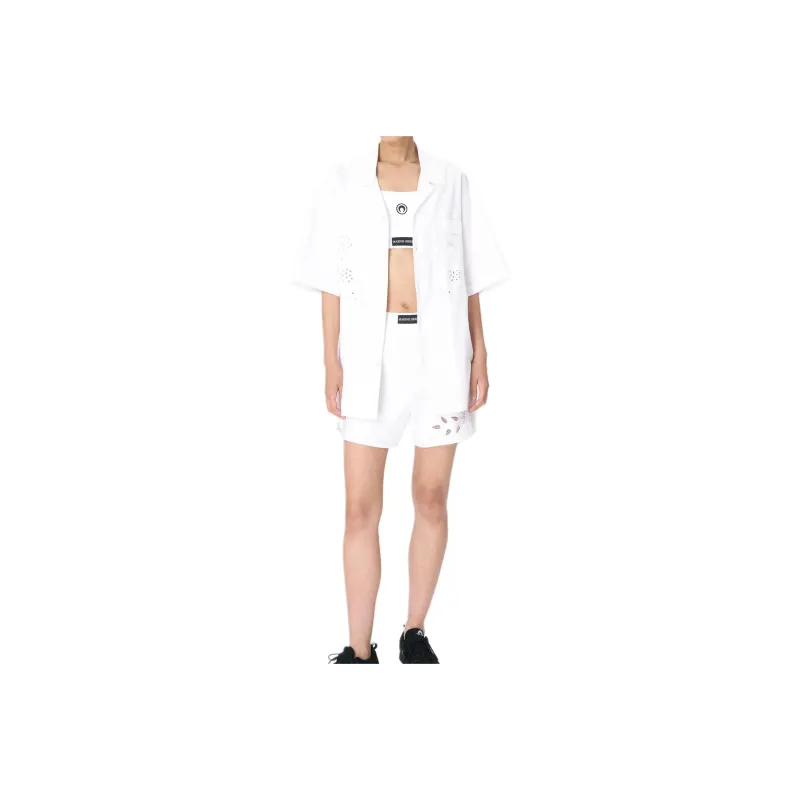 Marine Serre Shirt Unisex White-0
