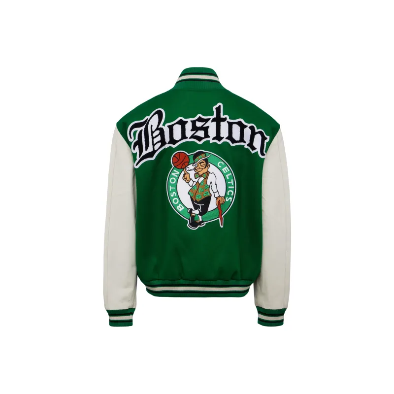 JEFF HAMILTON Boston Celtics Colour block Bomber Jacket-1