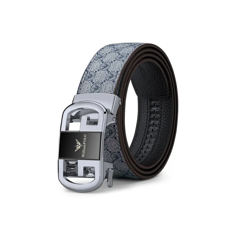 WilliamPOLO Cow Leather Belts Men's 3.5cm Width-25