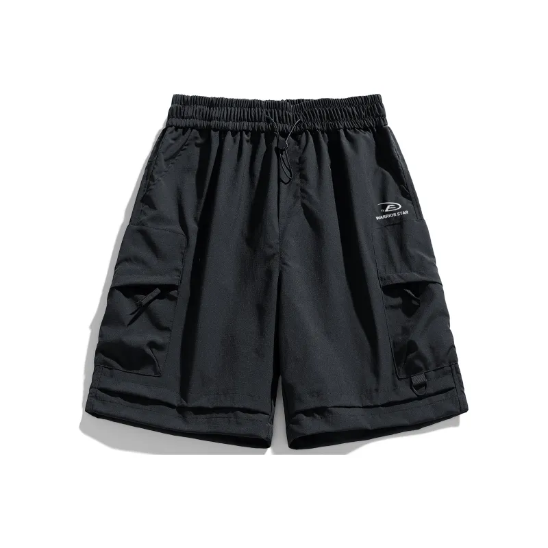 Warrior Huichao Riding The Wind Collection Cargo Shorts Unisex Light Red-5