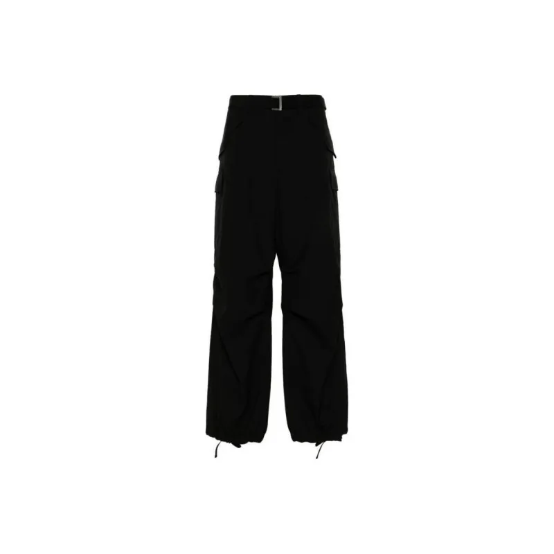 Sacai Suiting Drawstring Ankle Cargo Trousers-0