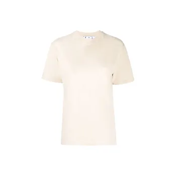 OFF WHITE Women'ss Diag Stripe T Shirt Beige