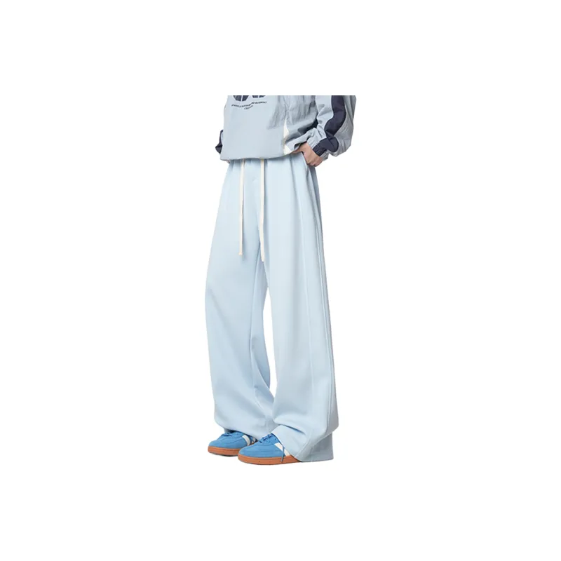 REXSHION Casual Pants Unisex White Heather Gray-9