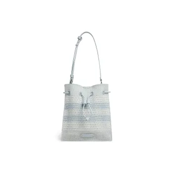 CHARLES&KEITH PU, Textile Mixture Crossbody Bag, Shoulder Bag Medium Size Women's Multicolor
