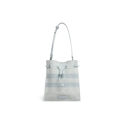 CHARLES&KEITH PU, Textile Mixture Crossbody Bag, Shoulder Bag Medium Size Women's Multicolor