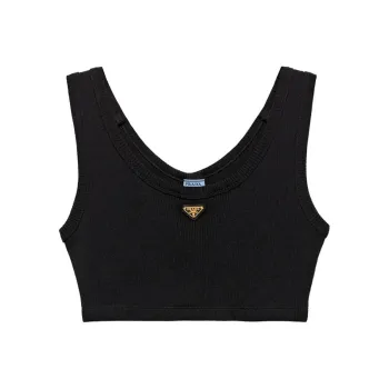 PRADA Triangle logo Tank Top