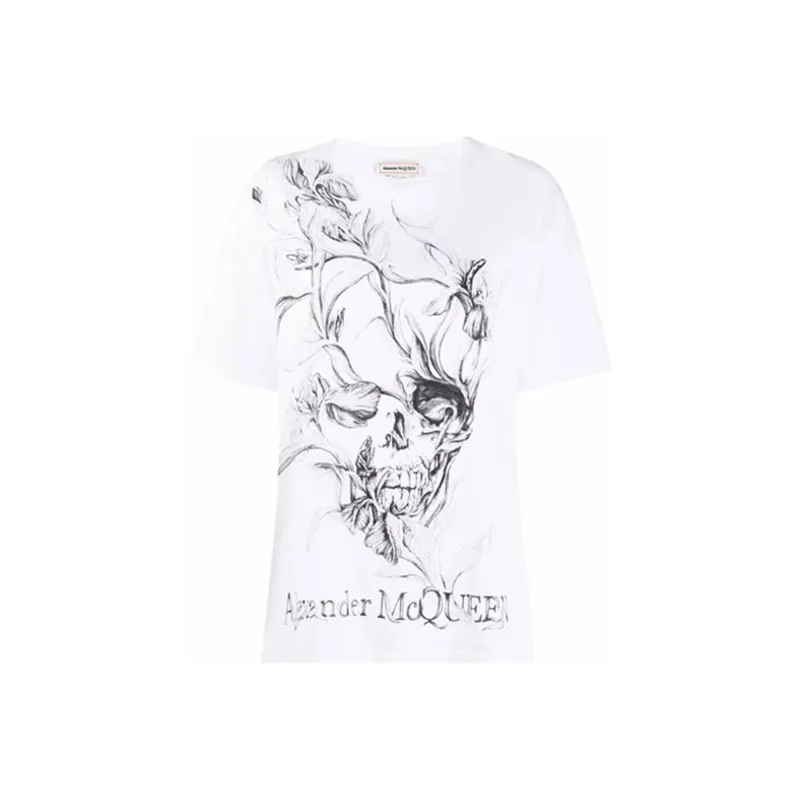 Alexander McQueen T Shirts Women's White-0