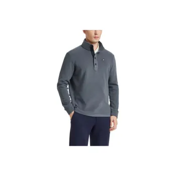 AIGLE Velvet feel Coat Men's Rock Gray Blue