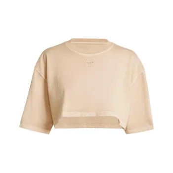 Adidas Originals ESSENTIALS+ CROPPED TEE T Shirt Women's Brown