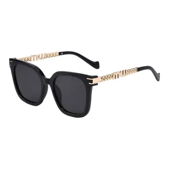 Anxious PC Cupronickel Square Sunglasses Women's