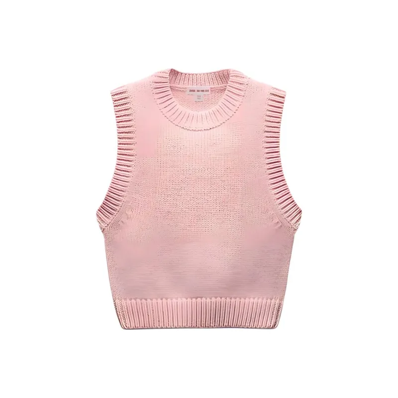 Ao Yes X ZARA AO YES Collaboration Tank Tops Women's Pink-0