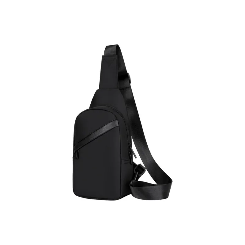 Old Man's Head Fabric Sling Bag Men's Black-3