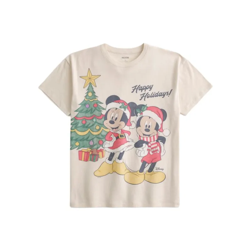 Hollister T-Shirt Women's Beige Yellow-0