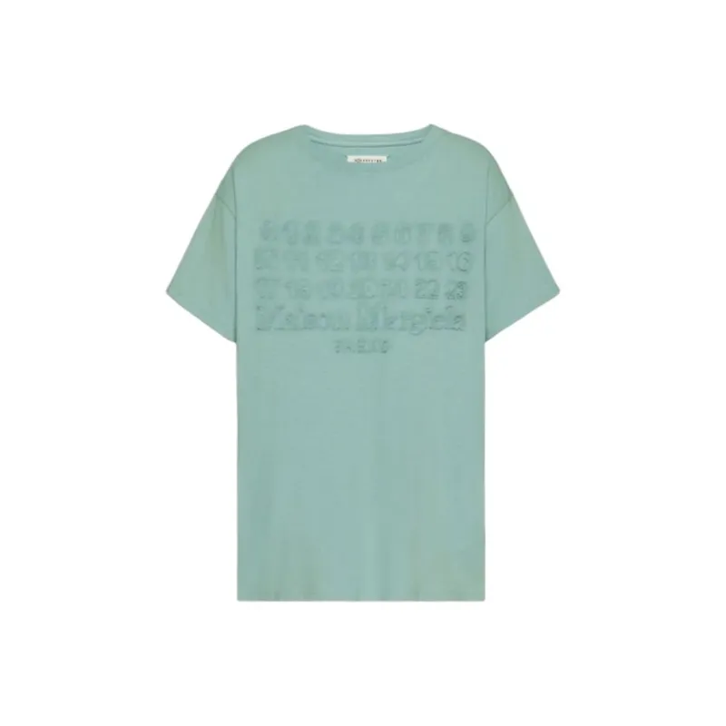 Maison Margiela Logo Print T Shirt 'Baby Blue'-0