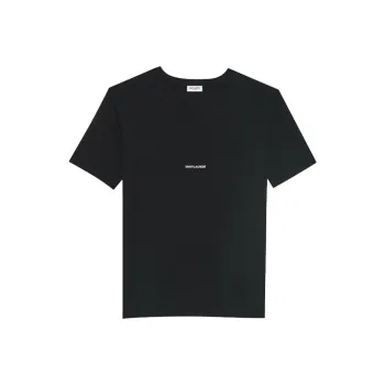 SAINT LAURENT Basic Logo T shirt Black