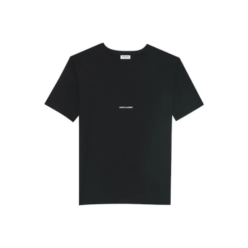 SAINT LAURENT Basic Logo T shirt Black