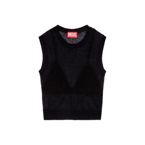 DIESEL M Arostica Bra Detailed Sheer Knitted Top