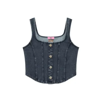 CHUU Tank Tops Women's Medium Denim Blue
