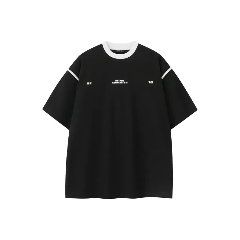 MONTVOO Drop Shoulder Sleeve T Shirt Unisex-0