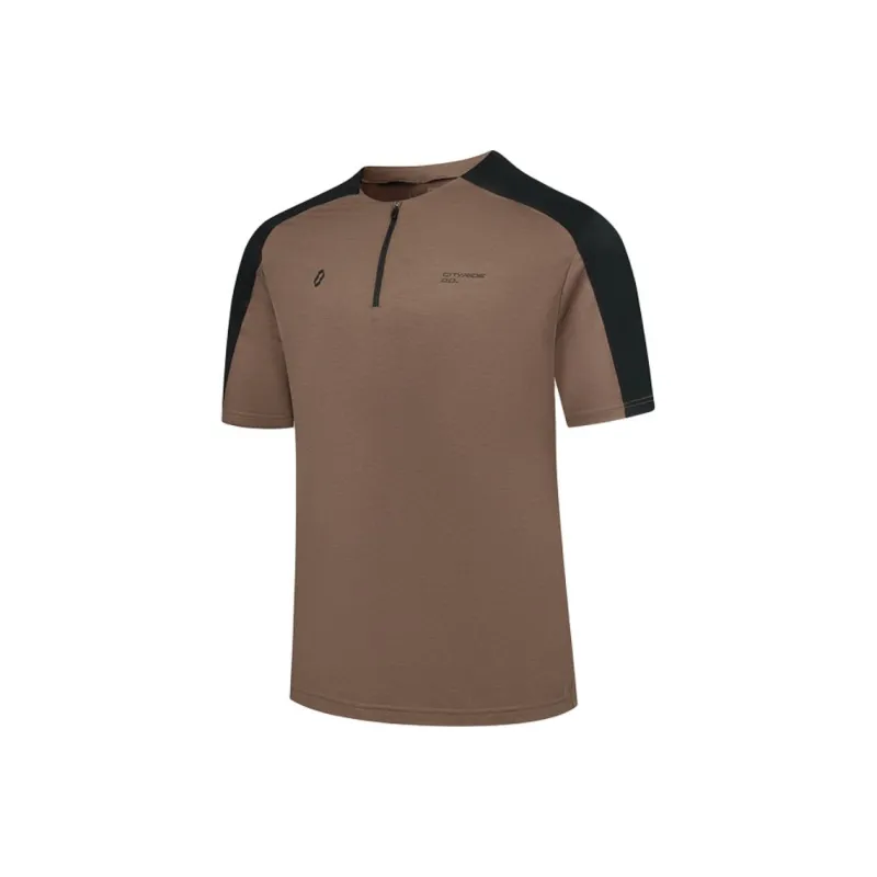 QIAODAN Sports Life Collection T Shirt Men's Nomadic Brown/Black-0