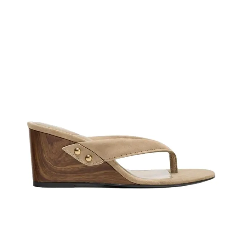 ZARA Abrasion Resistant Flip Flops Women's Brown-1