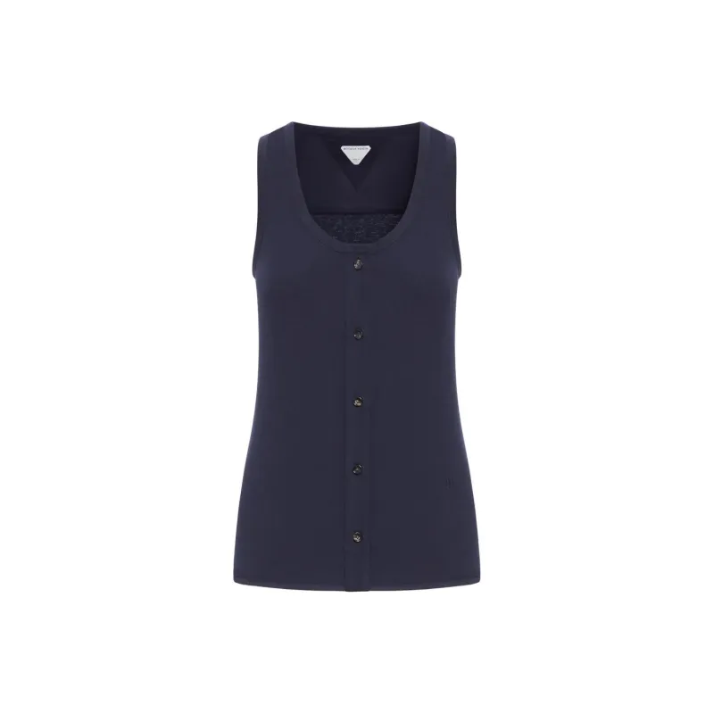 Bottega Veneta Single Breasted Sleeveless Top-0